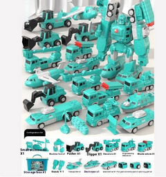 Magnetic Transform Engineering/Military Car Assembled Toys with Storage Box