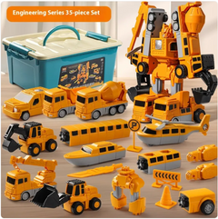 Magnetic Transform Engineering/Military Car Assembled Toys with Storage Box