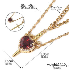 Love Dagger Necklace for Couples
