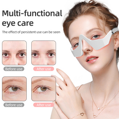 Eye Massager Device Wireless Rechargeable Warm Heat Therapy Red Light Eye Wand