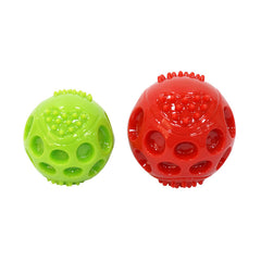 Chase & Chomp Interactive Pet Toy - Bouncy Chew Ball for Dogs that Squeaks