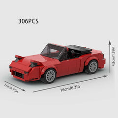 Convertible Sports Car Model Small Particle DIY Interlocking Building Blocks Set 306 PCS