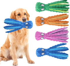 Durable Plush Octopus Dog Toy