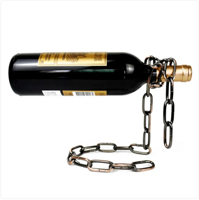 Magical Floating Chain Wine Rack Stand – Modern Single Bottle Suspension Wine Bottle Holder