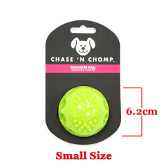 Chase & Chomp Interactive Pet Toy - Bouncy Chew Ball for Dogs that Squeaks