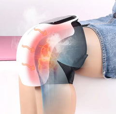 Cordless Knee Massager with LED Screen, Infrared Heat and Vibration Knee Pain Relief for Swelling Stiff Joints, Stretched Ligament and Muscles Injuries, Portable Knee Massage for Family and Friends