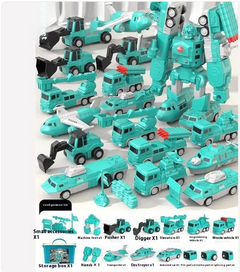 Magnetic Transform Engineering/Military Car Assembled Toys with Storage Box