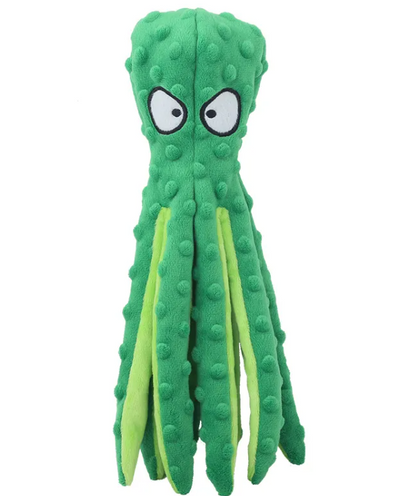 Durable Plush Octopus Dog Toy