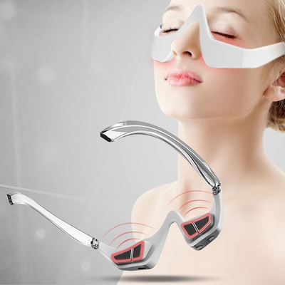 Eye Massager Device Wireless Rechargeable Warm Heat Therapy Red Light Eye Wand