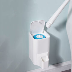 Toilet Brush And Holder Set With Disposable Toilet Bowl Wand Refills, Ergonomic Handle