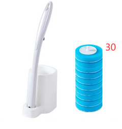 Toilet Brush And Holder Set With Disposable Toilet Bowl Wand Refills, Ergonomic Handle