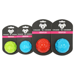 Chase & Chomp Interactive Pet Toy - Bouncy Chew Ball for Dogs that Squeaks