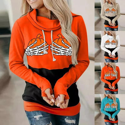 Funny, Novelty Pumpkin Hand Sweatshirt for Women